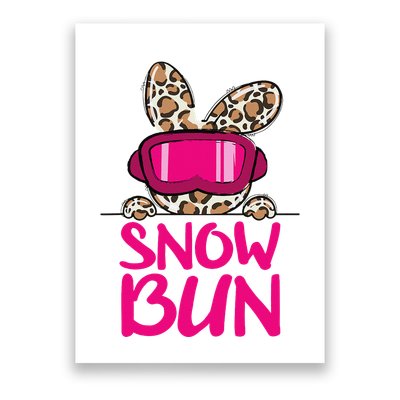 Winter Slope Hopper Ski Adventure Leopard Poster