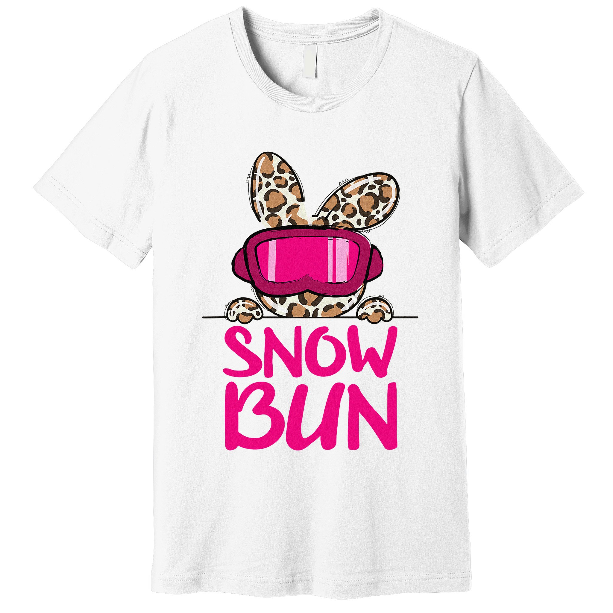 Winter Slope Hopper Ski Adventure Leopard Premium T-Shirt