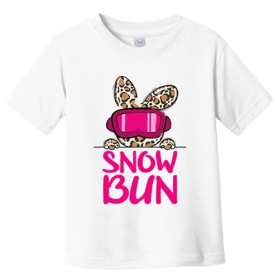 Winter Slope Hopper Ski Adventure Leopard Toddler T-Shirt