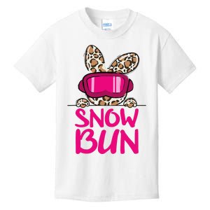 Winter Slope Hopper Ski Adventure Leopard Kids T-Shirt