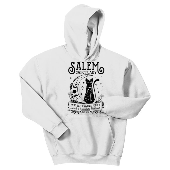 Witch Salem Home For Wayward Black Cats 1692 Halloween Kids Hoodie