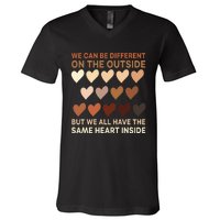 Wo Same Heart Black History Month African American Pride V-Neck T-Shirt