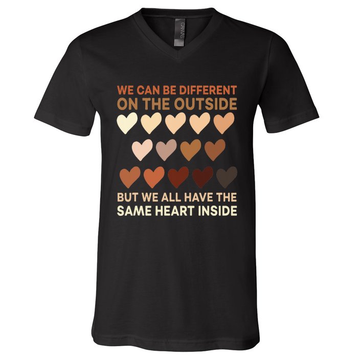 Wo Same Heart Black History Month African American Pride V-Neck T-Shirt