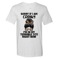 Wo Sorry If I Am Cranky I'm In My Terrible 50'S Right Now V-Neck T-Shirt