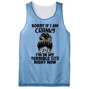 Wo Sorry If I Am Cranky I'm In My Terrible 50'S Right Now Mesh Reversible Basketball Jersey Tank