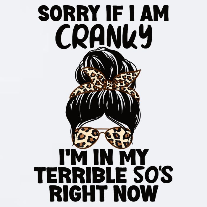 Wo Sorry If I Am Cranky I'm In My Terrible 50'S Right Now Sueded Cloud Jersey T-Shirt