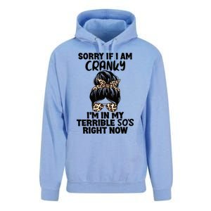 Wo Sorry If I Am Cranky I'm In My Terrible 50'S Right Now Unisex Surf Hoodie