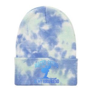 Water Skiing Is My Friend Water Skiing Water Skier Cute Gift Tie Dye 12in Knit Beanie