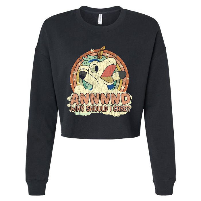Why Should I Care Unicorn Lover Magical Funny Cropped Pullover Crew