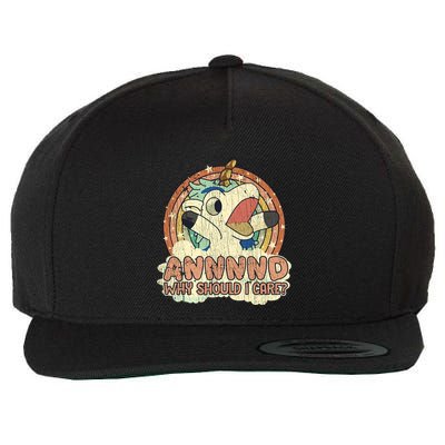 Why Should I Care Unicorn Lover Magical Funny Wool Snapback Cap