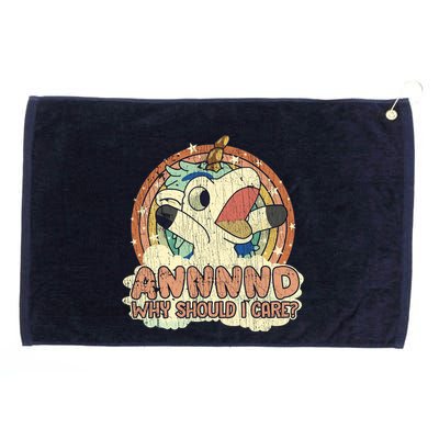 Why Should I Care Unicorn Lover Magical Funny Grommeted Golf Towel