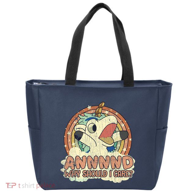 Why Should I Care Unicorn Lover Magical Funny Zip Tote Bag