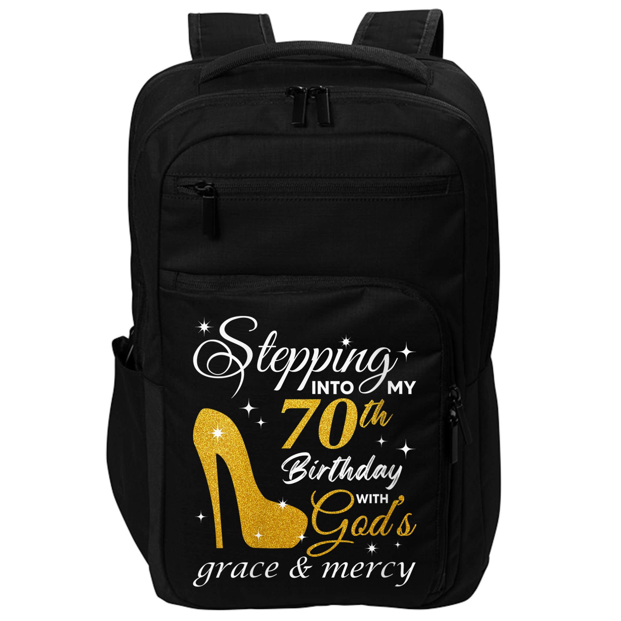 Wo Stepping Into My 70th Birthday With God's Grace And Mercy Impact Tech Backpack