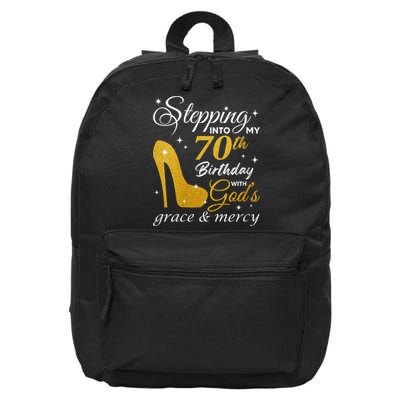 Wo Stepping Into My 70th Birthday With God's Grace And Mercy 16 in Basic Backpack