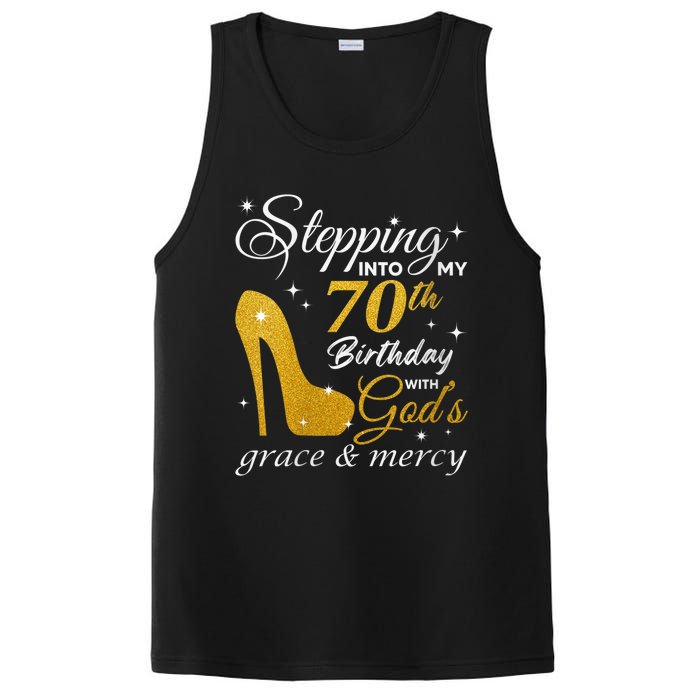 Wo Stepping Into My 70th Birthday With God's Grace And Mercy PosiCharge Competitor Tank