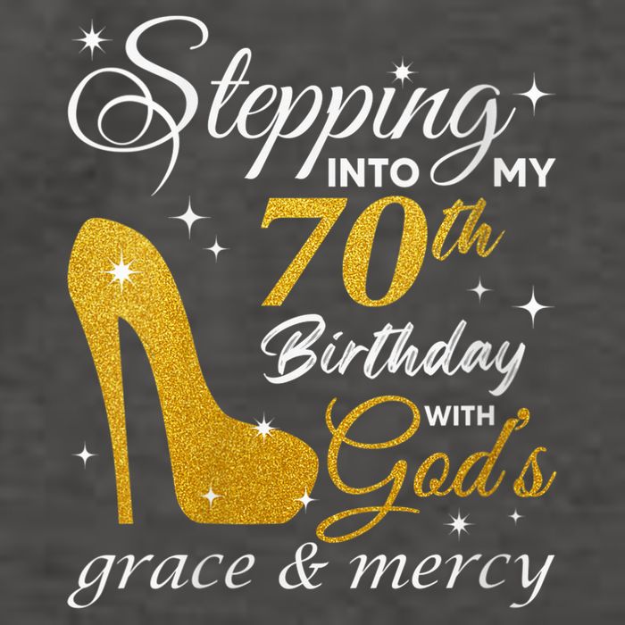 Wo Stepping Into My 70th Birthday With God's Grace And Mercy Vector Backpack
