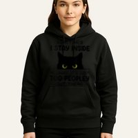Womens Sometimes I Stay Inside It's Too Peopley Out There Bleached Hoodie