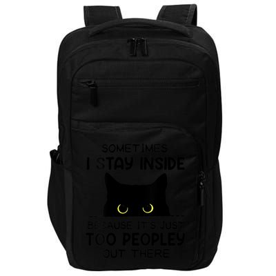 Womens Sometimes I Stay Inside It's Too Peopley Out There Bleached Impact Tech Backpack