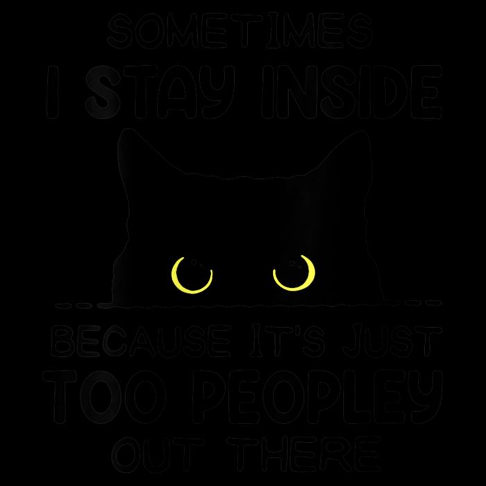 Womens Sometimes I Stay Inside It's Too Peopley Out There Bleached Drawstring Bag