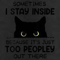 Womens Sometimes I Stay Inside It's Too Peopley Out There Bleached Golf Towel