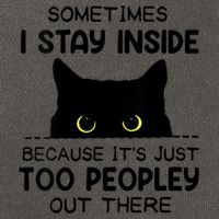 Womens Sometimes I Stay Inside It's Too Peopley Out There Bleached Cotton Canvas Backpack