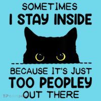 Womens Sometimes I Stay Inside It's Too Peopley Out There Bleached Button