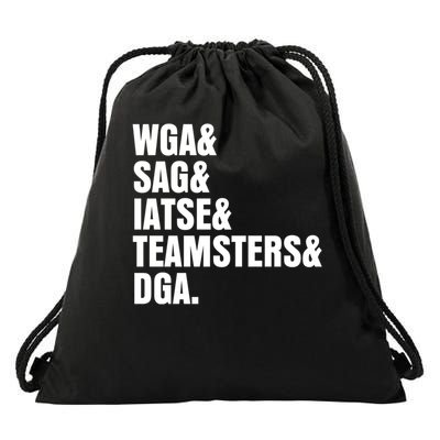WGA Sag Iatse Teamsters Dga Anti AI Chatbots Drawstring Bag