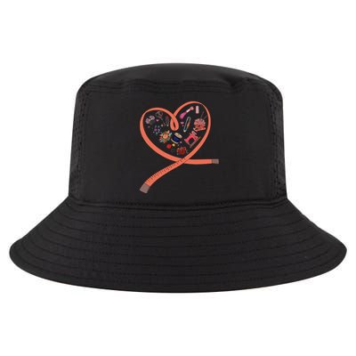 Womens Sewing Is My Heart Tee Quilting Loves Sewing Machines Cool Comfort Performance Bucket Hat