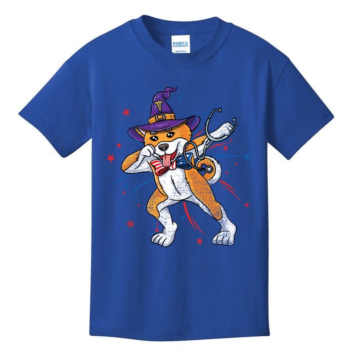 Witch Shiba Inu Nurse Vintage Great Gift Kids T-Shirt