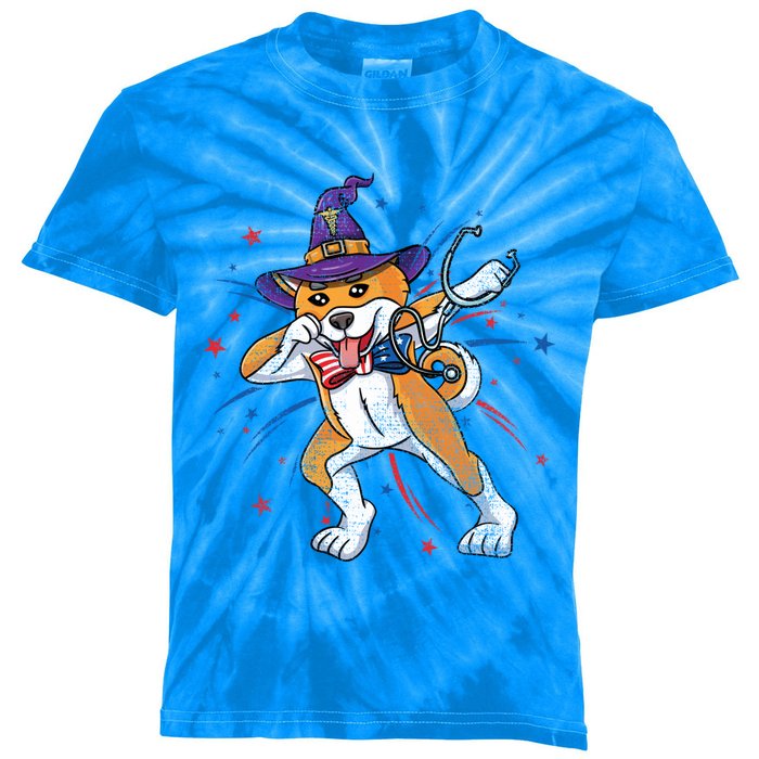 Witch Shiba Inu Nurse Vintage Great Gift Kids Tie-Dye T-Shirt