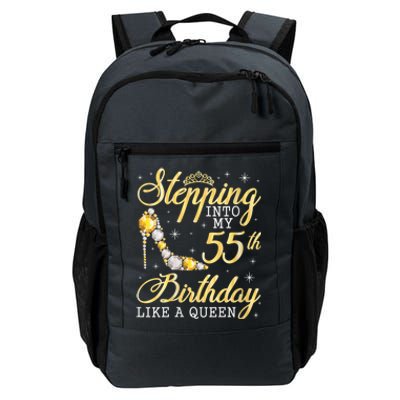 Wo Stepping Into My 55th Birthday Like A Queen Happy 55 Years Daily Commute Backpack