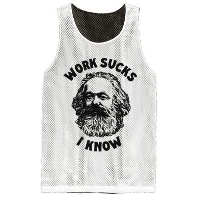 Work Sucks I Know Mesh Reversible Basketball Jersey Tank