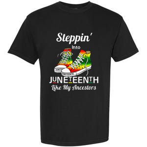 Womens Stepping Into Juneteenth Like My Ancestors Happy Juneteenth Garment-Dyed Heavyweight T-Shirt