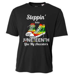 Womens Stepping Into Juneteenth Like My Ancestors Happy Juneteenth Cooling Performance Crew T-Shirt