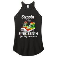 Womens Stepping Into Juneteenth Like My Ancestors Happy Juneteenth Women's Perfect Tri Rocker Tank