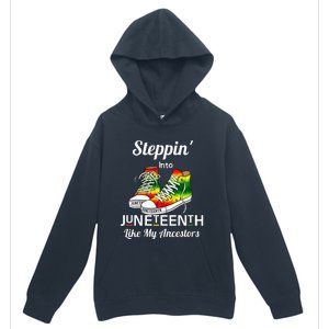 Womens Stepping Into Juneteenth Like My Ancestors Happy Juneteenth Urban Pullover Hoodie