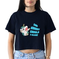 WHY SHOULD I CARE UNICORN GIFTS FUNNY SARCASTIC Crop Top
