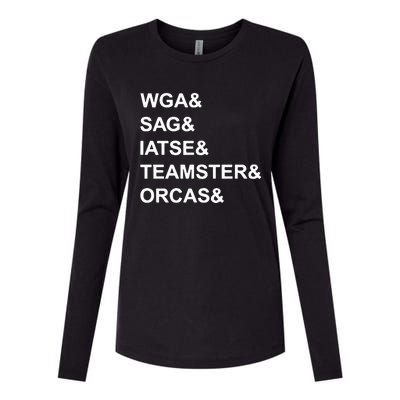 Wga Sag Iatse Teamsters Orcas Womens Cotton Relaxed Long Sleeve T-Shirt