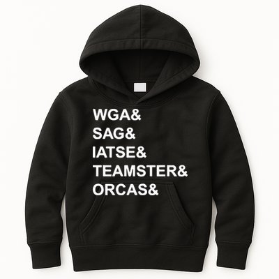 Wga Sag Iatse Teamsters Orcas Kids Hoodie