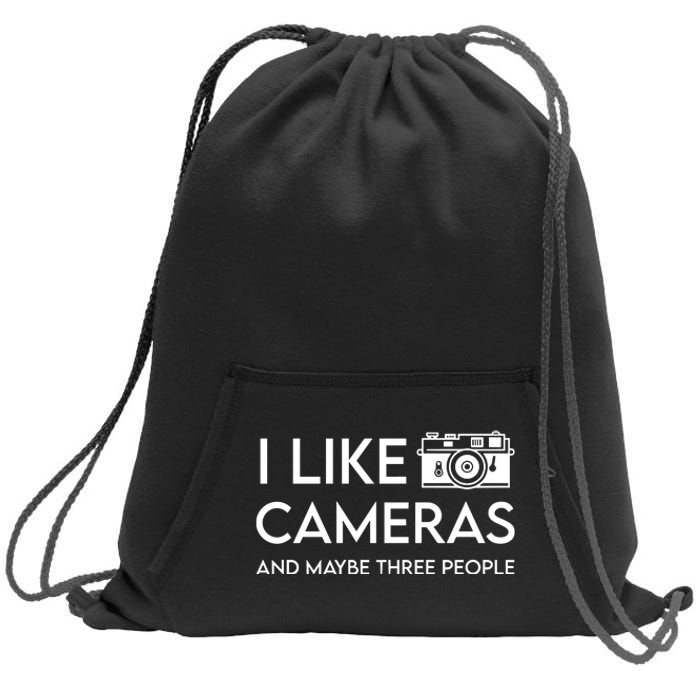 Wayne Setser I Like To Cameras And Maybe Three People Sweatshirt Cinch Pack Bag