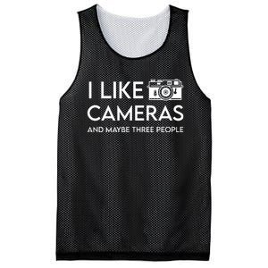 Wayne Setser I Like To Cameras And Maybe Three People Mesh Reversible Basketball Jersey Tank