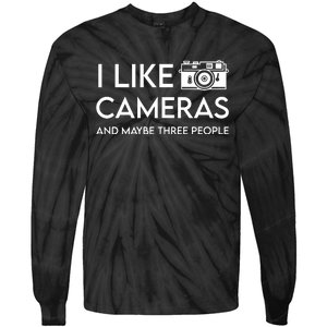 Wayne Setser I Like To Cameras And Maybe Three People Tie-Dye Long Sleeve Shirt