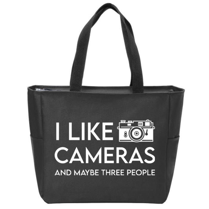 Wayne Setser I Like To Cameras And Maybe Three People Zip Tote Bag