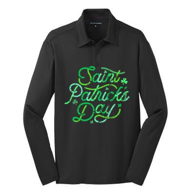 Women Shamrock Irish Culture Saint Patrick's Day Paddy Silk Touch Performance Long Sleeve Polo