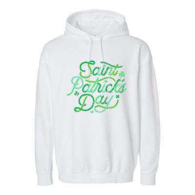 Women Shamrock Irish Culture Saint Patrick's Day Paddy Garment-Dyed Fleece Hoodie