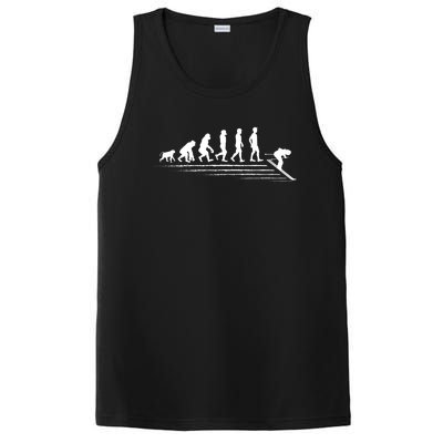 Winter Sport Ice Skiing Evolution Skier Shredding Slopes Cute Gift PosiCharge Competitor Tank