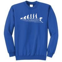 Winter Sport Ice Skiing Evolution Skier Shredding Slopes Cute Gift Tall Sweatshirt