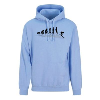 Winter Sport Ice Skiing Evolution Skier Shredding Slopes Cute Gift Unisex Surf Hoodie