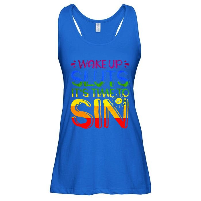 Wakeup Sluts It S Time To Sin Lgbtq Lgbt Gay Ladies Essential Flowy Tank