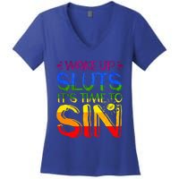 Wakeup Sluts It S Time To Sin Lgbtq Lgbt Gay Women's V-Neck T-Shirt